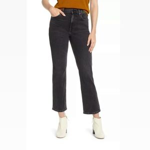 Everlane The Cheeky Bootcut Jean 24 Crop Black Wash Denim Mid Rise Jeans